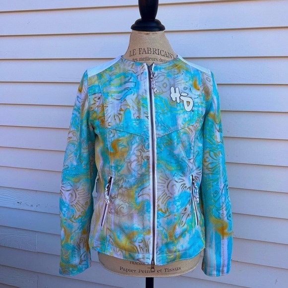 HARLEY-DAVIDSON Los Cabos White Mesh Functional Reflective Riding Jacket Sz S - Picture 1 of 16